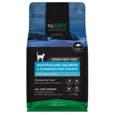 Nutripe Essence Australian Grain Free Salmon & Hormone-Free Chicken with Green Tripe Dry Food 6kg